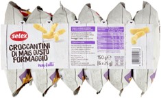 Busta per snack Croccantini Mais al formaggio Selex 6x 25gr - Selex Spa