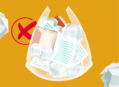 La carta non si conferisce con altri materiali.